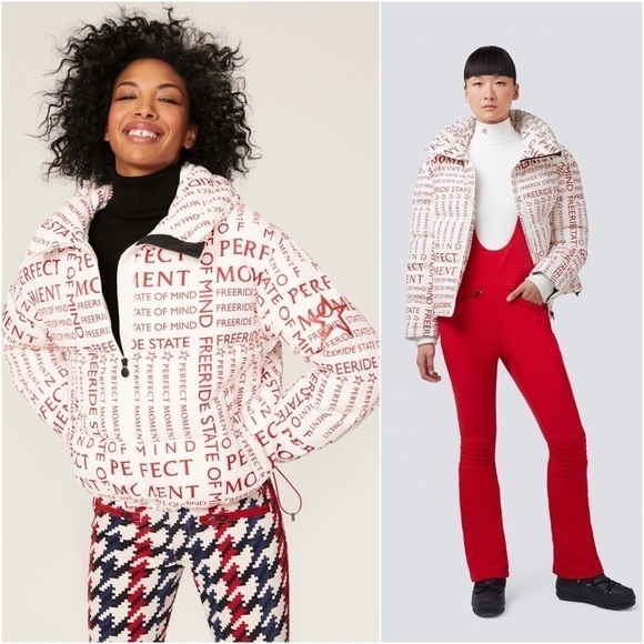 PERFECT MOMENT Après-Ski Down Puffer Graphic‎ Duvet Performance Ski Coat Size XL - Picture 1 of 15